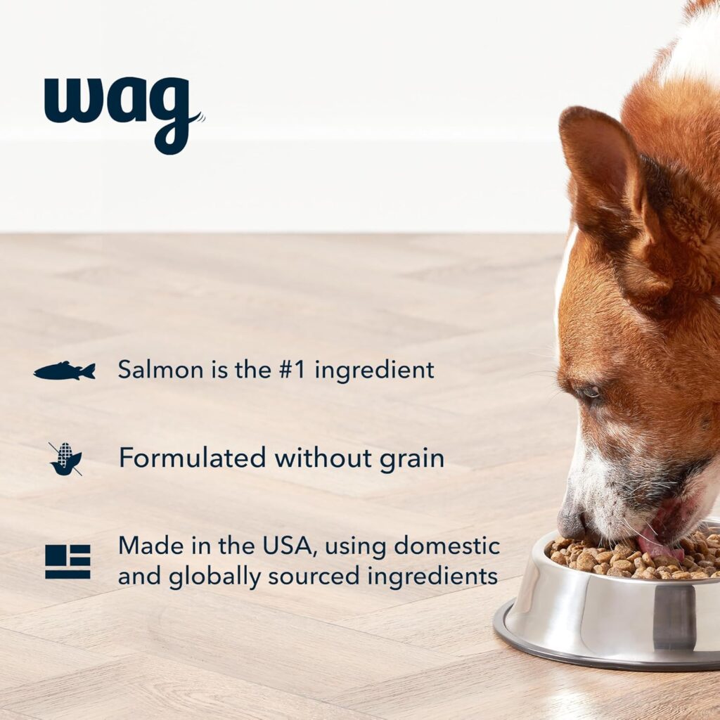 Amazon Brand - Wag Dry Dog Food Salmon  Sweet Potato, Grain Free 24 lb Bag