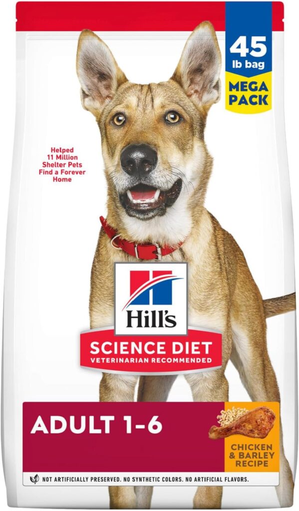 Hills Science Diet Adult 1-6, Adult 1-6 Premium Nutrition, Dry Dog Food, Chicken Barley, 5 lb Bag Hills Science Diet Adult 1-6, Adult 1-6 Premium Nutrition, Dry Dog Food, Chicken Barley, 5 lb Bag