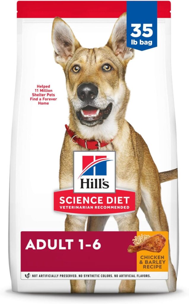 Hills Science Diet Adult 1-6, Adult 1-6 Premium Nutrition, Dry Dog Food, Chicken Barley, 5 lb Bag Hills Science Diet Adult 1-6, Adult 1-6 Premium Nutrition, Dry Dog Food, Chicken Barley, 5 lb Bag