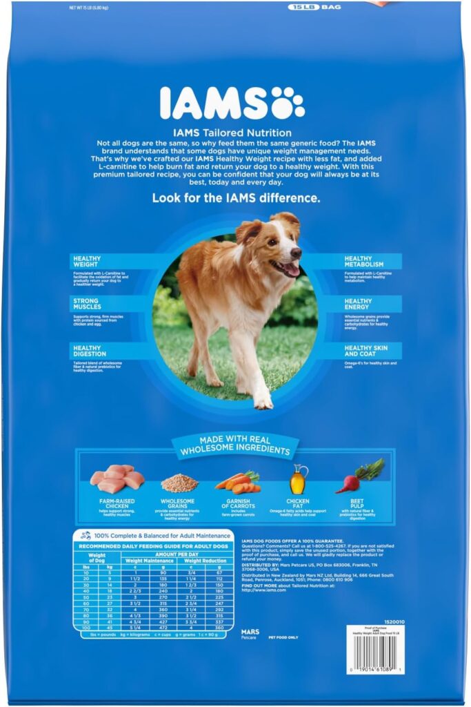 IAMS Proactive Health Healthy Weight Control Adult Dry Dog Food with Real Chicken, 15 lb. Bag IAMS Proactive Health Healthy Weight Control Adult Dry Dog Food with Real Chicken, 15 lb. Bag