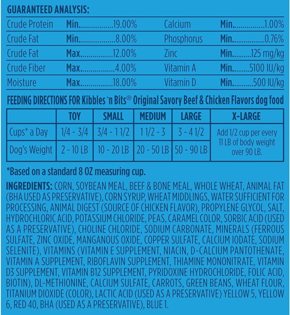 Kibbles N Bits Original Savory Beef Chicken Flavors Dry Dog Food, 3.5 Pound Bag Kibbles N Bits Original Savory Beef Chicken Flavors Dry Dog Food, 3.5 Pound Bag