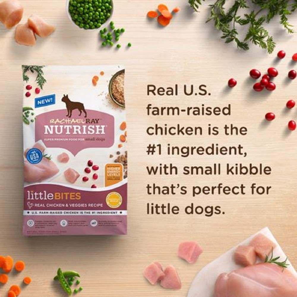Nutrish Rachael Ray Little Bites Dry Dog Food, Chicken Veggies Recipe for Small Breeds, 6 Pounds Nutrish Rachael Ray Little Bites Dry Dog Food, Chicken Veggies Recipe for Small Breeds, 6 Pounds