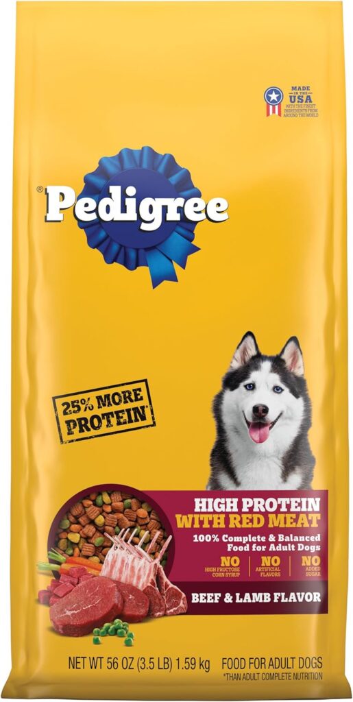 Pedigree High Protein Adult Dry Dog Food, Beef and Lamb Flavor, 3.5 lb. Bag Pedigree High Protein Adult Dry Dog Food, Beef and Lamb Flavor, 3.5 lb. Bag