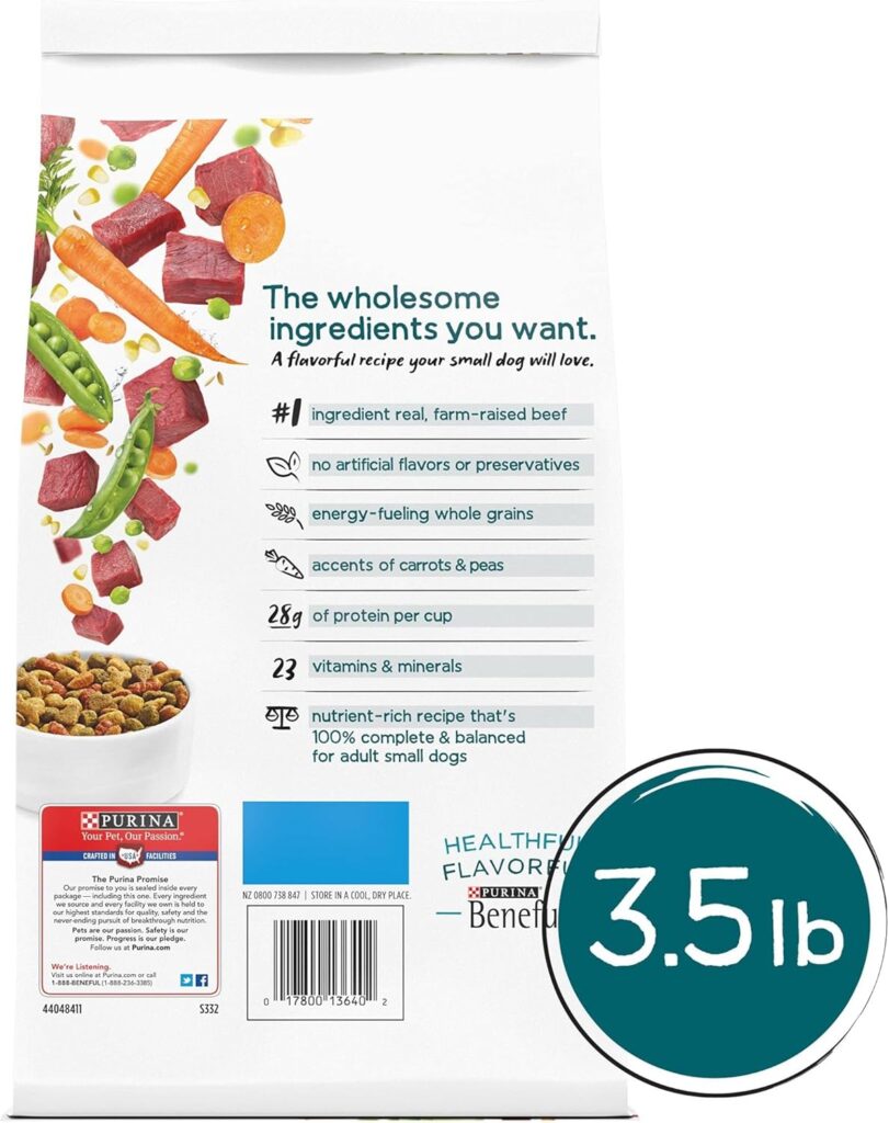Purina Beneful IncrediBites With Farm-Raised Beef, Small Breed Dry Dog Food (Pack of 4) 3.5 lb. Bags Purina Beneful IncrediBites With Farm-Raised Beef, Small Breed Dry Dog Food (Pack of 4) 3.5 lb. Bags