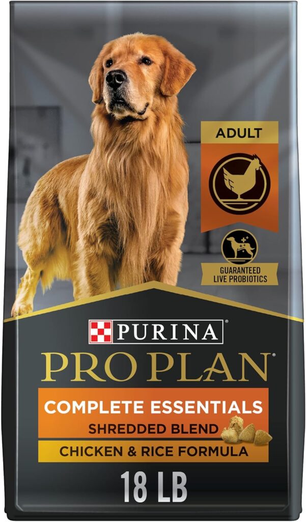 Purina Pro Plan High Protein Dog Food With Probiotics for Dogs, Shredded Blend Chicken Rice Formula - 18 lb. Bag Purina Pro Plan High Protein Dog Food With Probiotics for Dogs, Shredded Blend Chicken Rice Formula - 18 lb. Bag