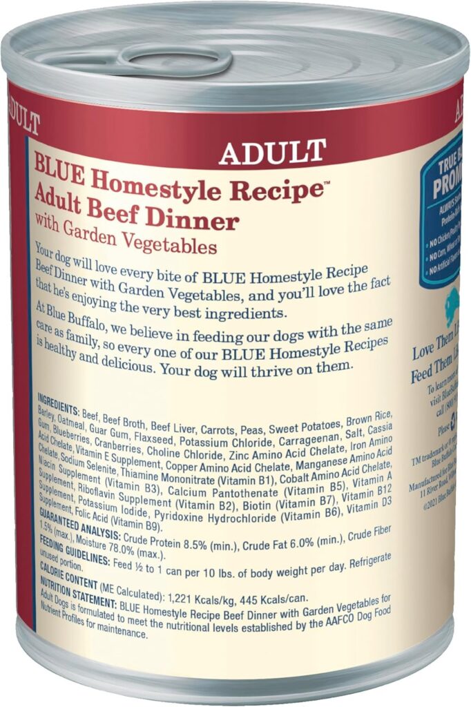 Blue Buffalo Homestyle Recipe Natural Adult Wet Dog Food, Mixed Textures Beef 12.5-oz Cans (24 Count- 12 of Each Flavor) Blue Buffalo Homestyle Recipe Natural Adult Wet Dog Food, Mixed Textures Beef 12.5-oz Cans (24 Count- 12 of Each Flavor)