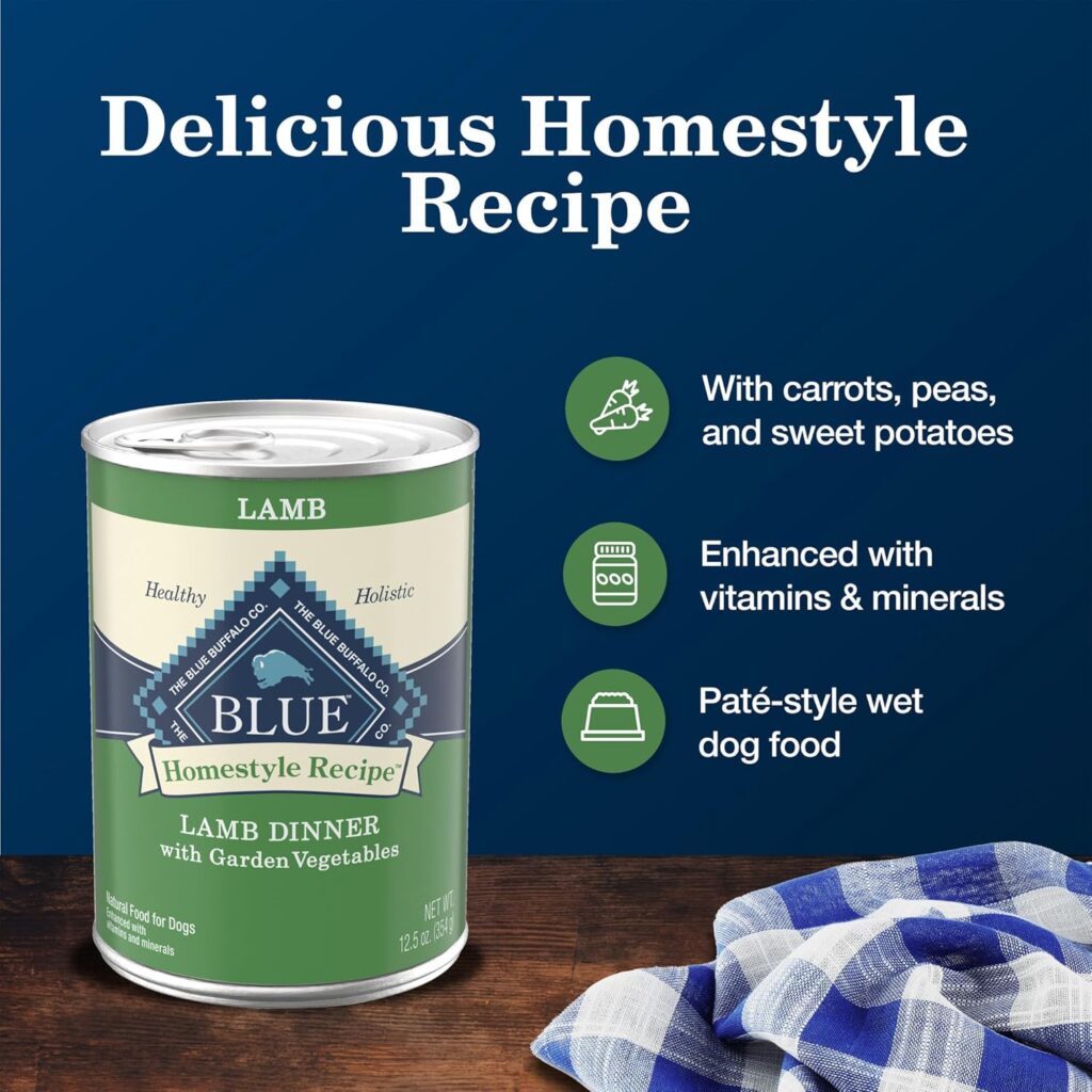 Blue Buffalo Homestyle Recipe Natural Adult Wet Dog Food, Mixed Textures Beef 12.5-oz Cans (24 Count- 12 of Each Flavor) Blue Buffalo Homestyle Recipe Natural Adult Wet Dog Food, Mixed Textures Beef 12.5-oz Cans (24 Count- 12 of Each Flavor)