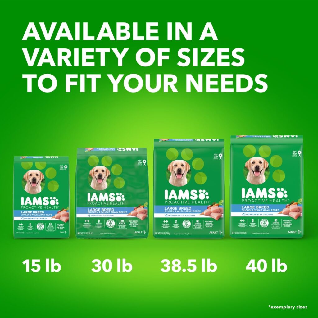 IAMS Adult High Protein Large Breed Dry Dog Food with Real Chicken, 38.5 lb. Bag IAMS Adult High Protein Large Breed Dry Dog Food with Real Chicken, 38.5 lb. Bag