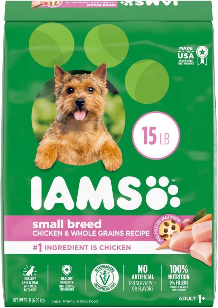 IAMS Small Toy Breed Adult Dry Dog Food for Small Dogs with Real Chicken, 15 lb. Bag IAMS Small Toy Breed Adult Dry Dog Food for Small Dogs with Real Chicken, 15 lb. Bag