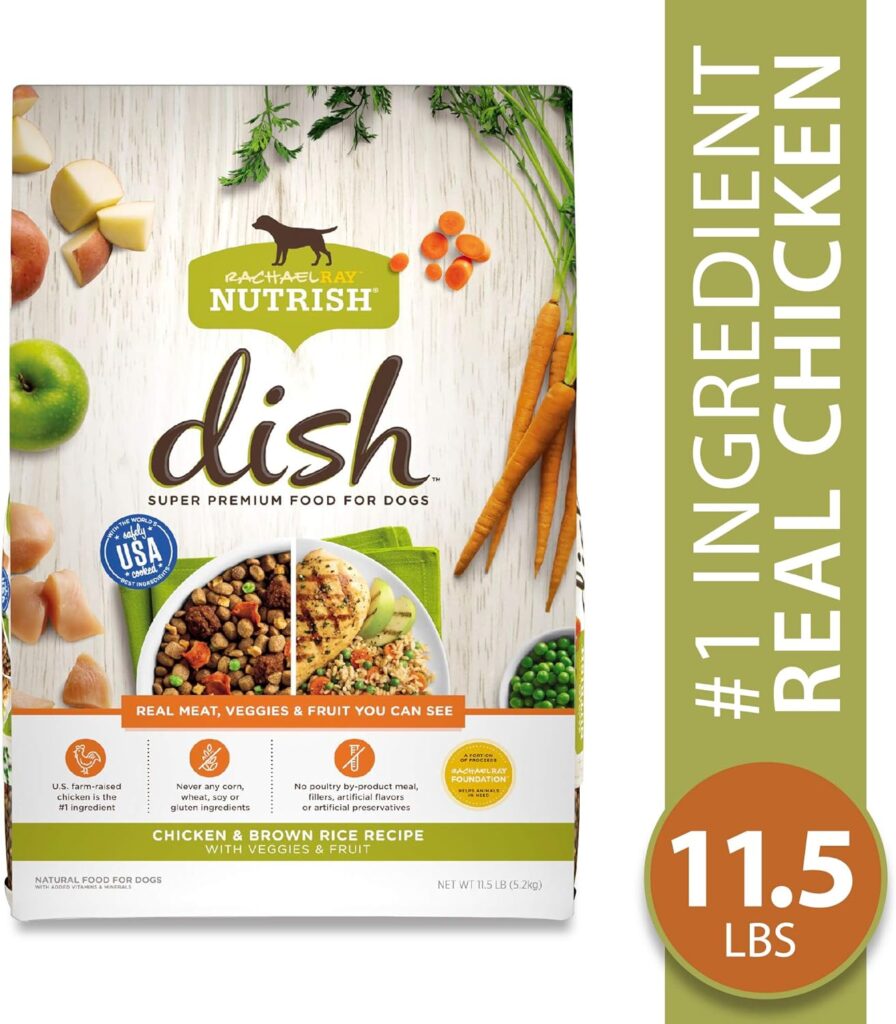 Nutrish Rachael Ray Dish Premium Natural Dry Dog Food, Beef Brown Rice Recipe with Veggies, Fruit Chicken, 11.5 Pound Bag Nutrish Rachael Ray Dish Premium Natural Dry Dog Food, Beef Brown Rice Recipe with Veggies, Fruit Chicken, 11.5 Pound Bag