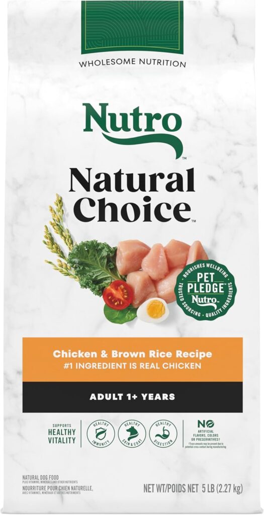 Nutro Natural Choice Adult Dry Dog Food, Chicken and Brown Rice Recipe 5 lbs. Nutro Natural Choice Adult Dry Dog Food, Chicken and Brown Rice Recipe 5 lbs.