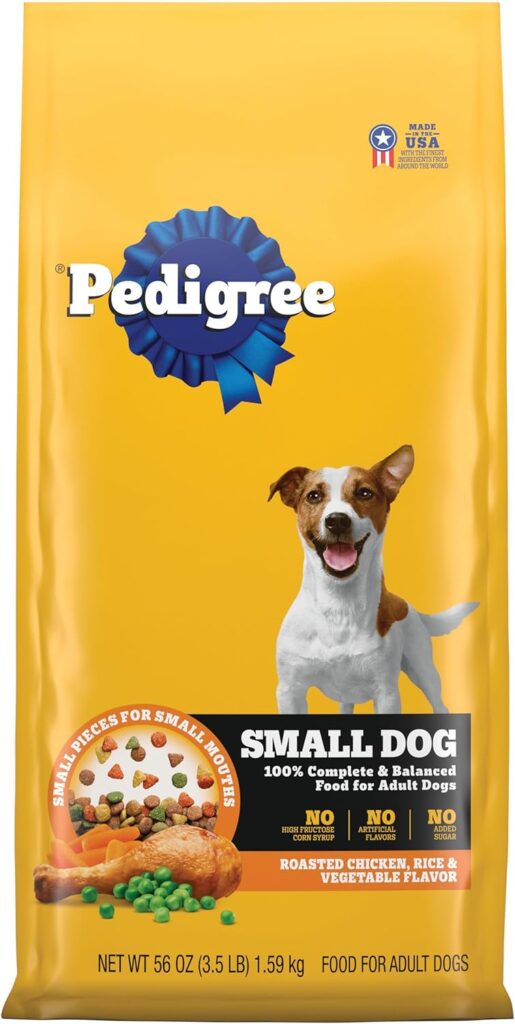 Pedigree Complete Nutrition Adult Small Dog Dry Dog Food, Roasted Chicken, Rice Vegetable Flavor, 3.5 lb. Bag Pedigree Complete Nutrition Adult Small Dog Dry Dog Food, Roasted Chicken, Rice Vegetable Flavor, 3.5 lb. Bag
