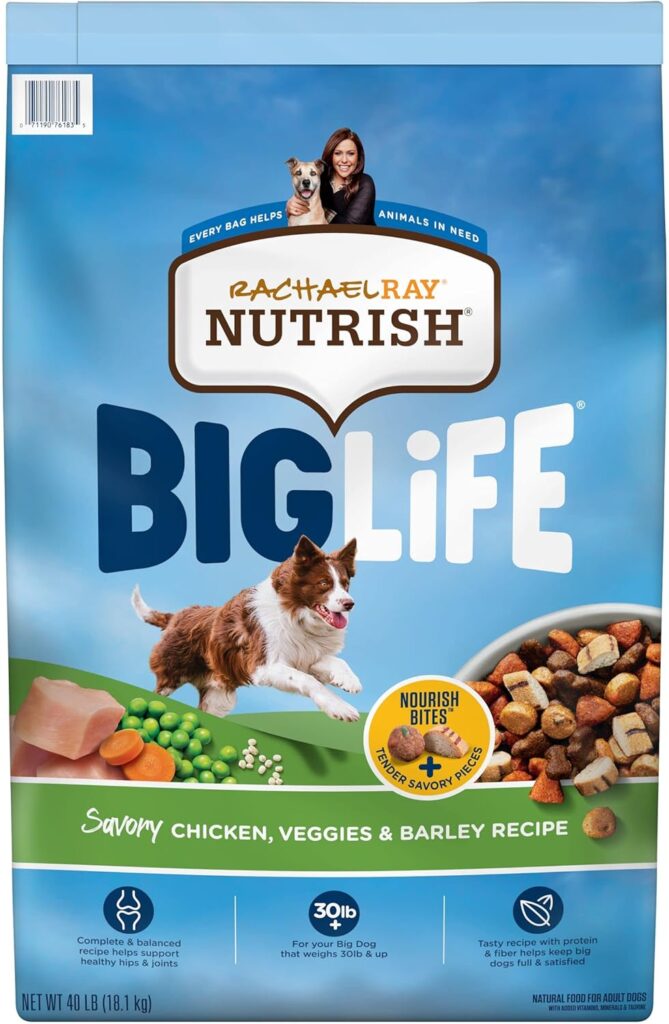 Rachael Ray Nutrish Big Life Dry Dog Food, Medium Large Breed, Hearty Beef, Brown Rice, Veggies, 40 Pounds Rachael Ray Nutrish Big Life Dry Dog Food, Medium Large Breed, Hearty Beef, Brown Rice, Veggies, 40 Pounds