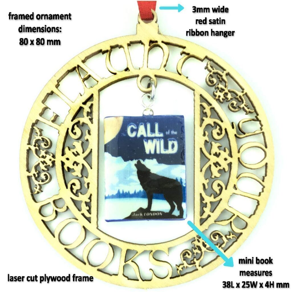 The Call of the Wild Jack London Ornament Clay Mini Book Framed Home Wall Room Trim Decoration Favor The Call of the Wild Jack London Ornament Clay Mini Book Framed Home Wall Room Trim Decoration Favor