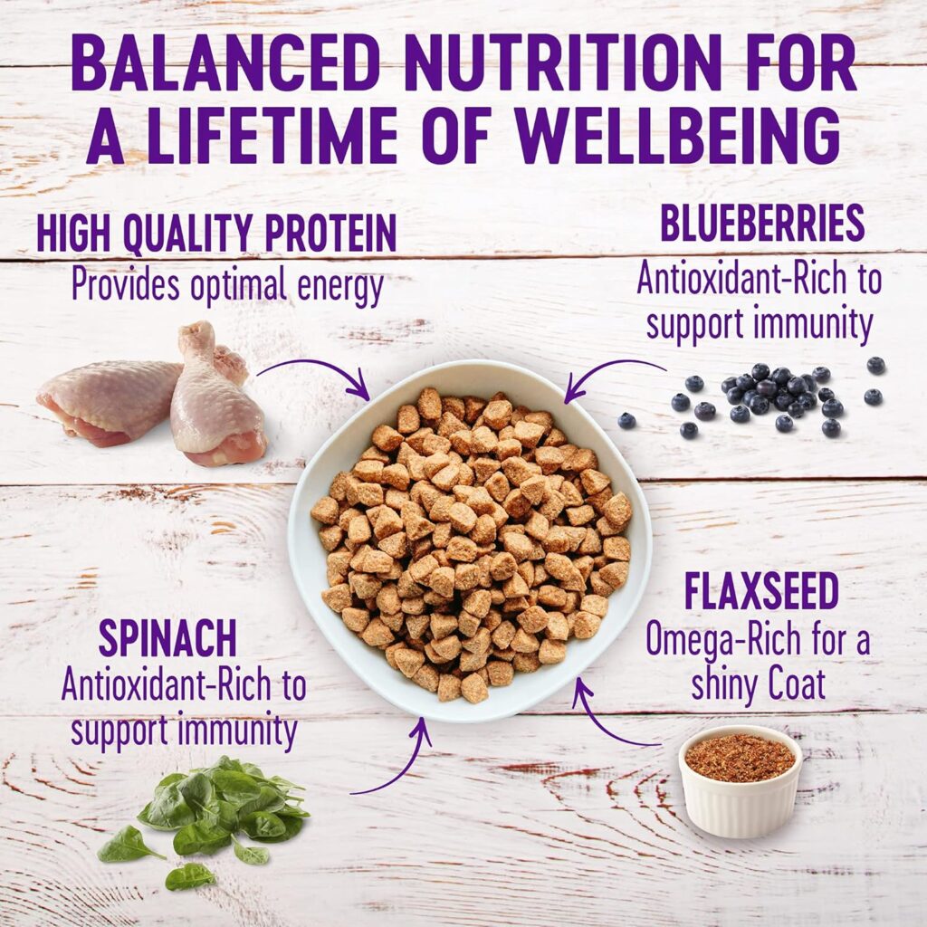 Wellness Complete Health Dry Dog Food with Grains, Natural Ingredients, Made in USA with Real Meat, All Breeds, For Adult Dogs (Whitefish  Sweet Potato, 5-Pound Bag)