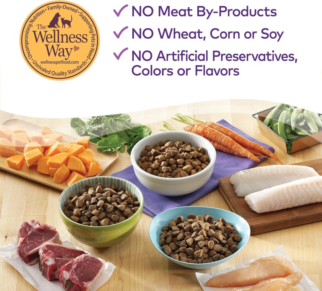 Wellness Complete Health Large Breed Adult Dry Dog Food, No Corn or Wheat, Made in USA with Real Meat, Natural Ingredients, Glucosamine, Probiotics Omega Fatty Acids (30-Pound Bag) Wellness Complete Health Large Breed Adult Dry Dog Food, No Corn or Wheat, Made in USA with Real Meat, Natural Ingredients, Glucosamine, Probiotics Omega Fatty Acids (30-Pound Bag)