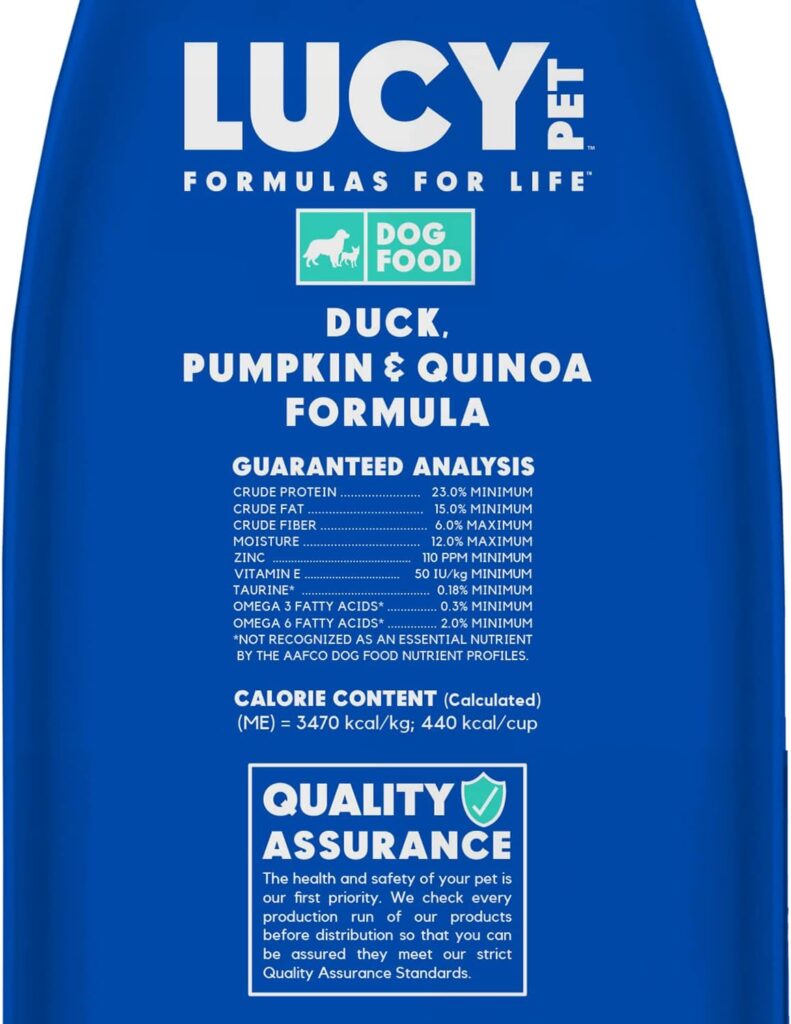 Lucy Pet Products Formulas for Life Duck, Pumpkin Quinoa Dry Dog Food, All Life Stages, Digestive Health, Sensitive Stomach and Skin, 25lb bag Lucy Pet Products Formulas for Life Duck, Pumpkin Quinoa Dry Dog Food, All Life Stages, Digestive Health, Sensitive Stomach and Skin, 25lb bag