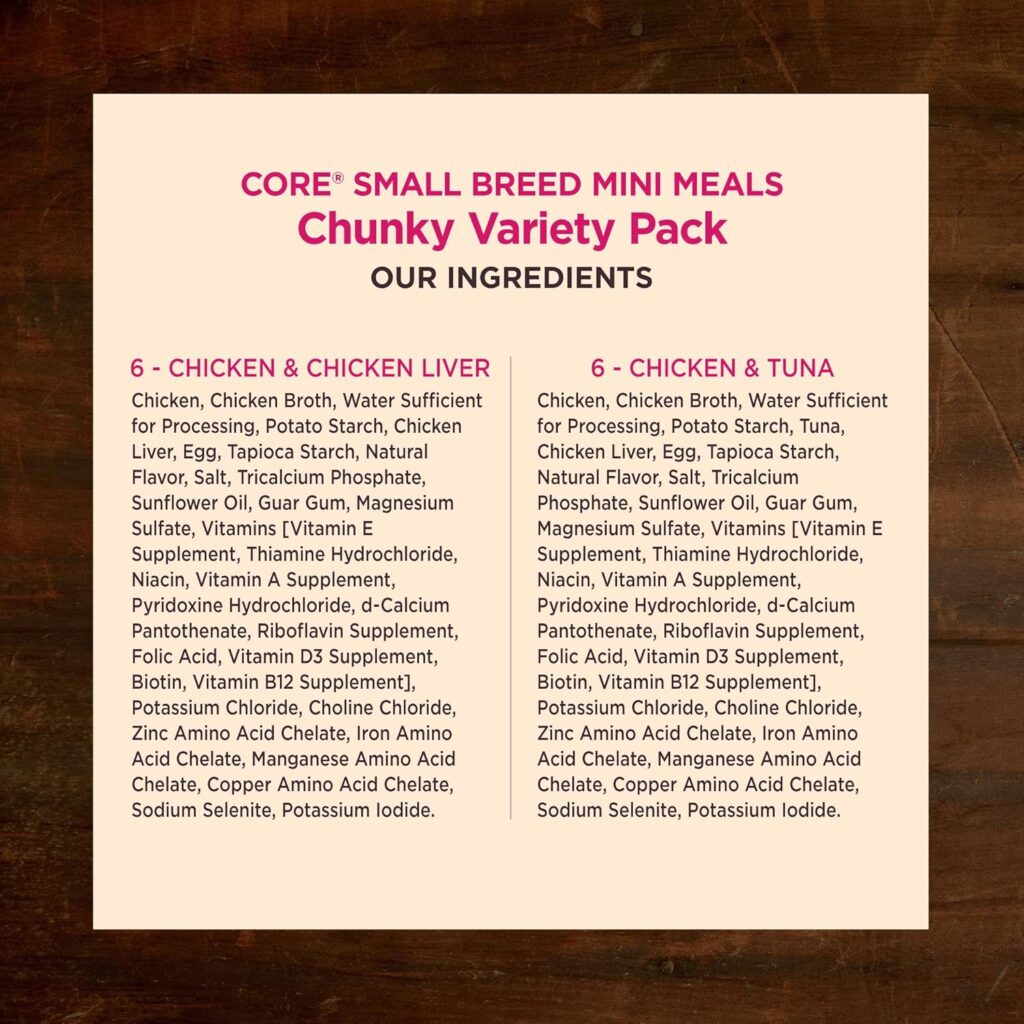 Wellness Core Grain Free Small Breed Mini Meals Chunky Variety Pack, 3 oz (Pack of 12) Wellness Core Grain Free Small Breed Mini Meals Chunky Variety Pack, 3 oz (Pack of 12)