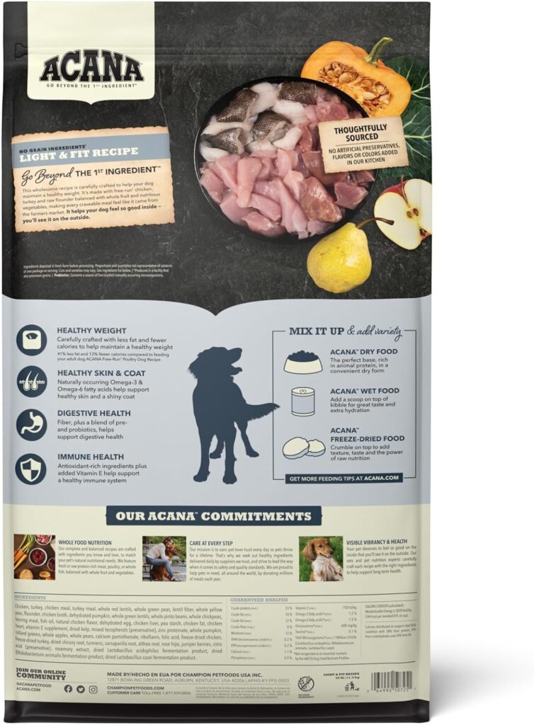 ACANA Butchers Favorites Dry Dog Food, Farm-Raised Beef  Liver Recipe, Dry Kibble and Beef Jerky Pieces, 4lb