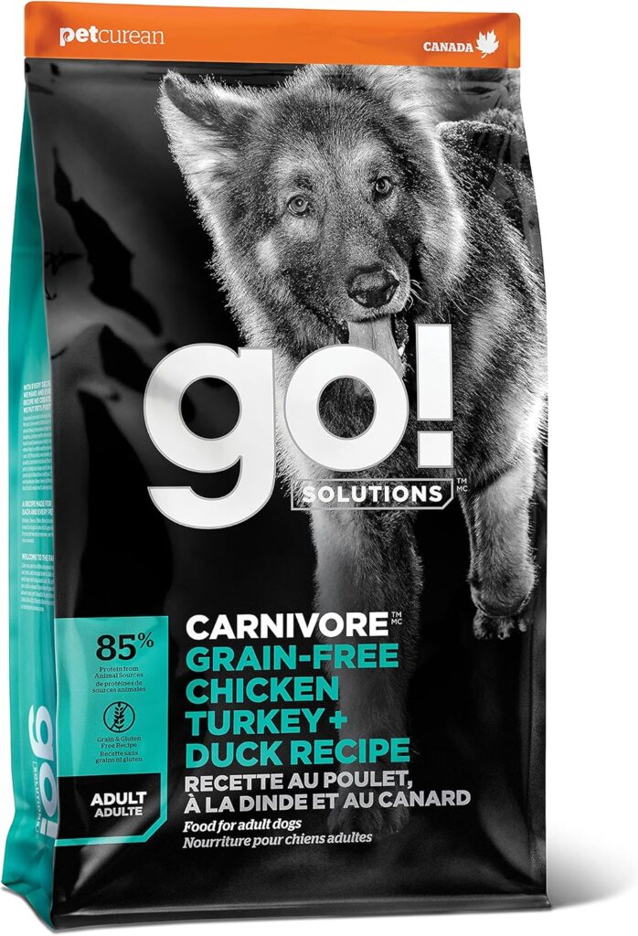 Go! Solutions Carnivore Grain Free Dog Food for Adult Dogs, 12 lb – Chicken, Turkey + Duck Recipe – Protein Rich Dry Dog Food – Complete + Balanced Nutrition for Adult Dogs Go! Solutions Carnivore Grain Free Dog Food for Adult Dogs, 12 lb – Chicken, Turkey + Duck Recipe – Protein Rich Dry Dog Food – Complete + Balanced Nutrition for Adult Dogs