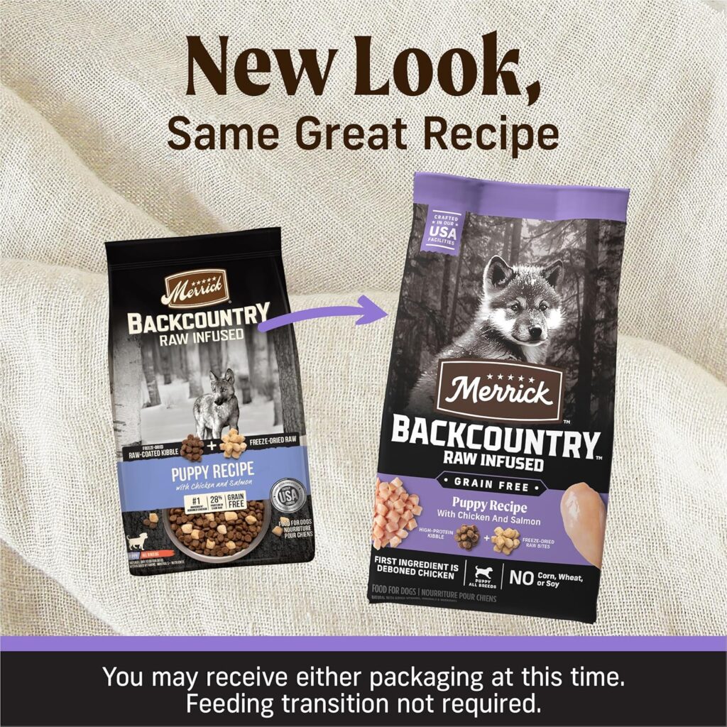 Merrick Backcountry Grain Free Dry Puppy Dog Food, Kibble with Freeze Dried Raw Pieces, Chicken Recipe - 10.0 Lb. Bag Merrick Backcountry Grain Free Dry Puppy Dog Food, Kibble with Freeze Dried Raw Pieces, Chicken Recipe - 10.0 Lb. Bag