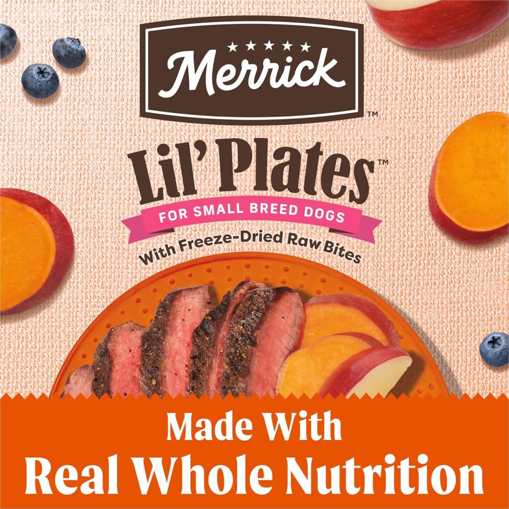 Merrick Lil’ Plates Grain Free Dry Dog Food For Small Dogs, Texas Beef And Sweet Potato Kibble With Raw Bites - 10.0 lb. Bag Merrick Lil’ Plates Grain Free Dry Dog Food For Small Dogs, Texas Beef And Sweet Potato Kibble With Raw Bites - 10.0 lb. Bag