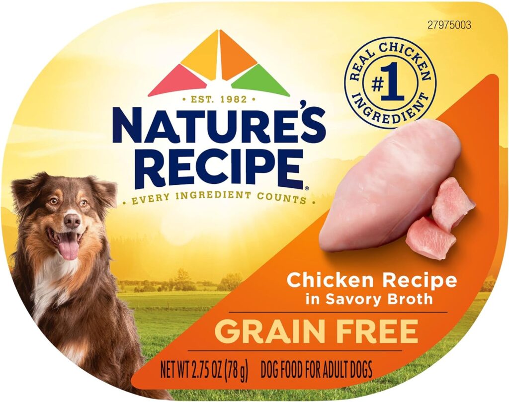 Nature’s Recipe Grain Free Wet Dog Food, Chicken  Venison Recipe, 2.75 Ounce Cup (Pack of 12)