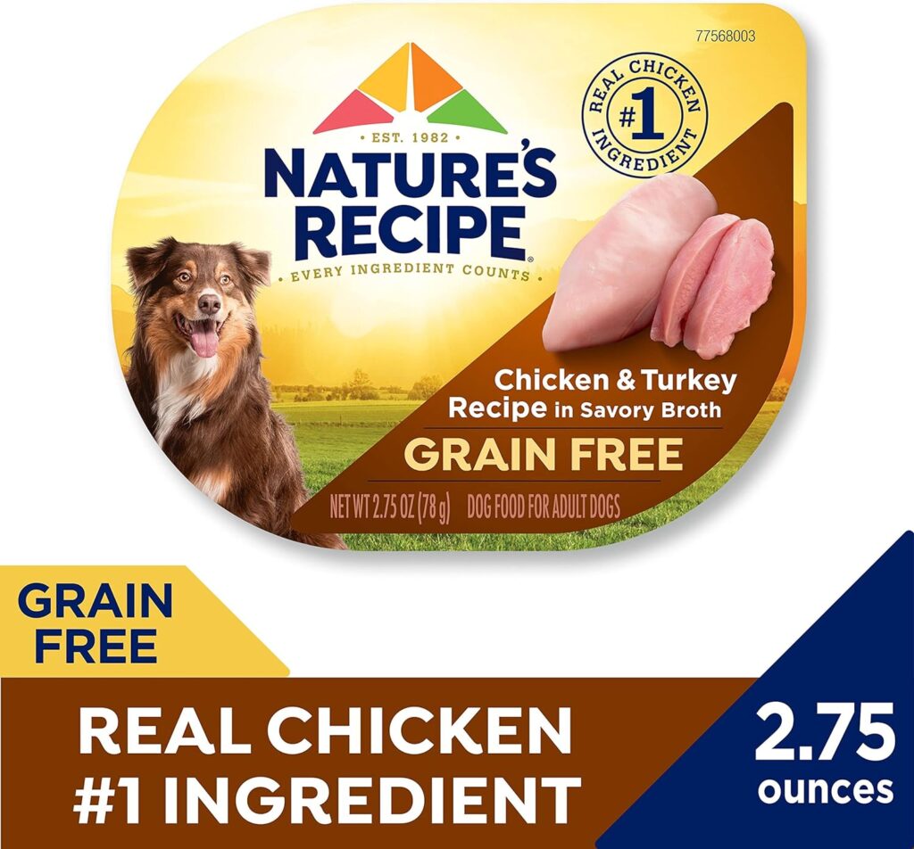 Nature’s Recipe Grain Free Wet Dog Food, Chicken  Venison Recipe, 2.75 Ounce Cup (Pack of 12)
