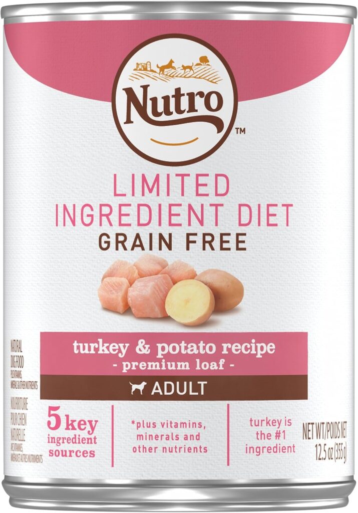 NUTRO Limited Ingredient Diet Adult Canned Soft Wet Dog Food Premium Loaf Turkey Potato Recipe, 12.5 Ounce (Pack of 12) NUTRO Limited Ingredient Diet Adult Canned Soft Wet Dog Food Premium Loaf Turkey Potato Recipe, 12.5 Ounce (Pack of 12)