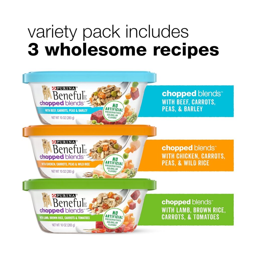 Purina Beneful Wet Dog Food Variety Pack, Prepared Meals Chopped Blends - (16) 10 oz. Tubs Purina Beneful Wet Dog Food Variety Pack, Prepared Meals Chopped Blends - (16) 10 oz. Tubs