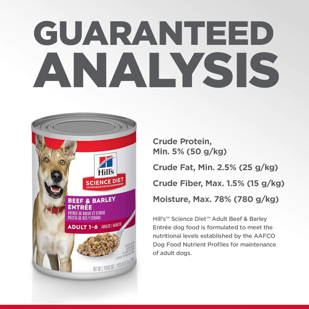 Hills Science Diet Adult 1-6, Adult 1-6 Premium Nutrition, Wet Dog Food, Chicken  Vegetables Stew, 12.8 oz Can, Case of 12