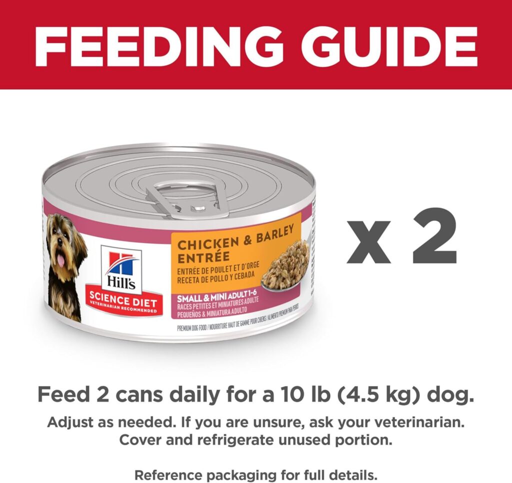 Hills Science Diet Adult Small Paws Chicken Barley Entree Canned Dog Food, 5.8 oz., Case of 24 Hills Science Diet Adult Small Paws Chicken Barley Entree Canned Dog Food, 5.8 oz., Case of 24