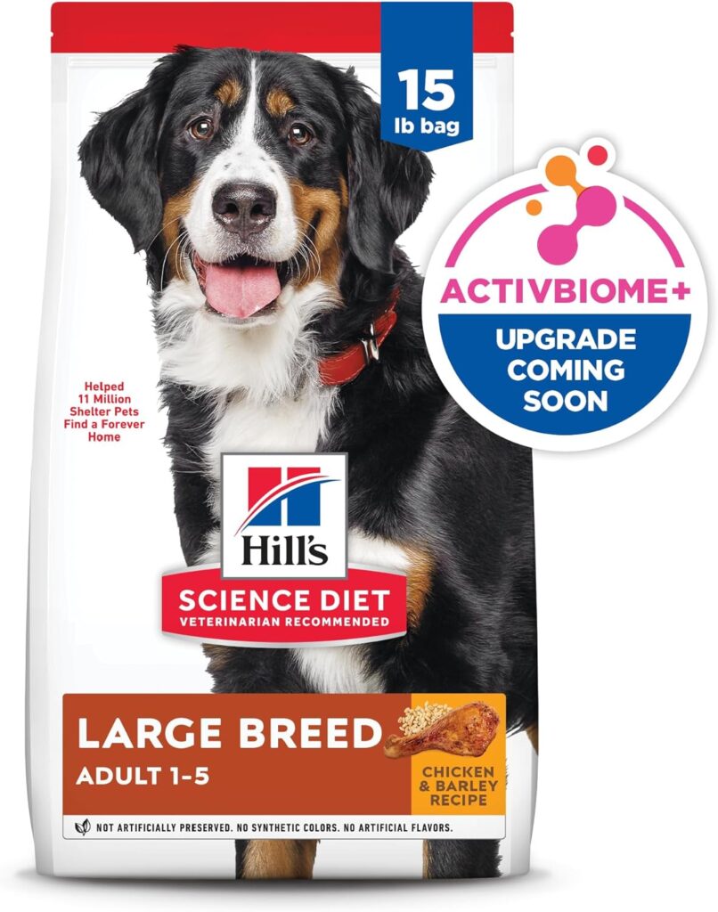 Hills Science Diet Large Breed, Adult 1-5, Large Breed Premium Nutrition, Dry Dog Food, Chicken Barley, 15 lb Bag Hills Science Diet Large Breed, Adult 1-5, Large Breed Premium Nutrition, Dry Dog Food, Chicken Barley, 15 lb Bag