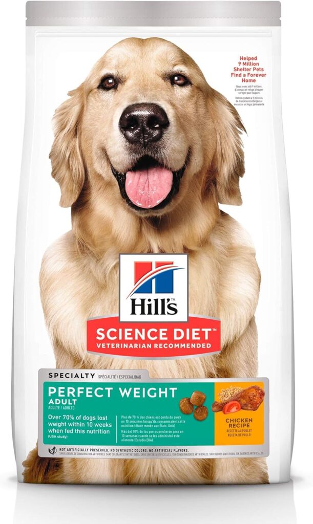 Hills Science Diet Perfect Weight, Adult 1-6, Weight Management Support, Dry Dog Food, Chicken Recipe, 25 lb Bag Hills Science Diet Perfect Weight, Adult 1-6, Weight Management Support, Dry Dog Food, Chicken Recipe, 25 lb Bag
