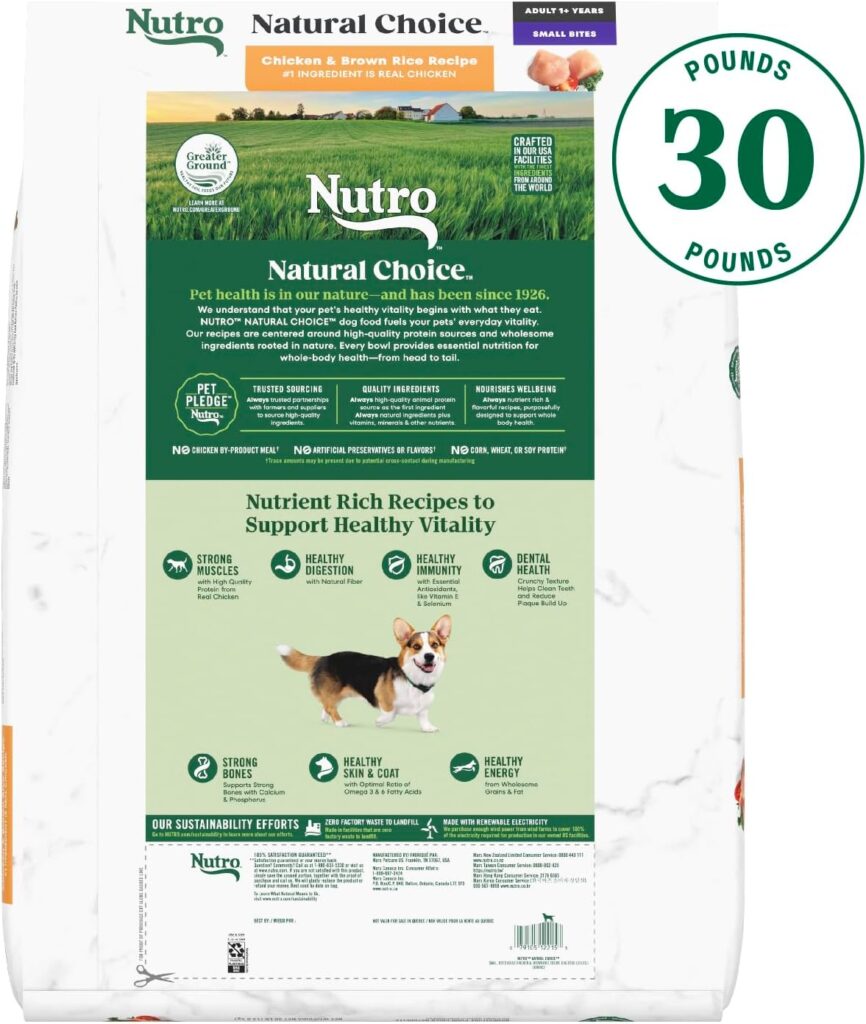 NUTRO NATURAL CHOICE Small Bites Adult Dry Dog Food, Lamb Brown Rice Recipe Dog Kibble, 5 lb. Bag NUTRO NATURAL CHOICE Small Bites Adult Dry Dog Food, Lamb Brown Rice Recipe Dog Kibble, 5 lb. Bag