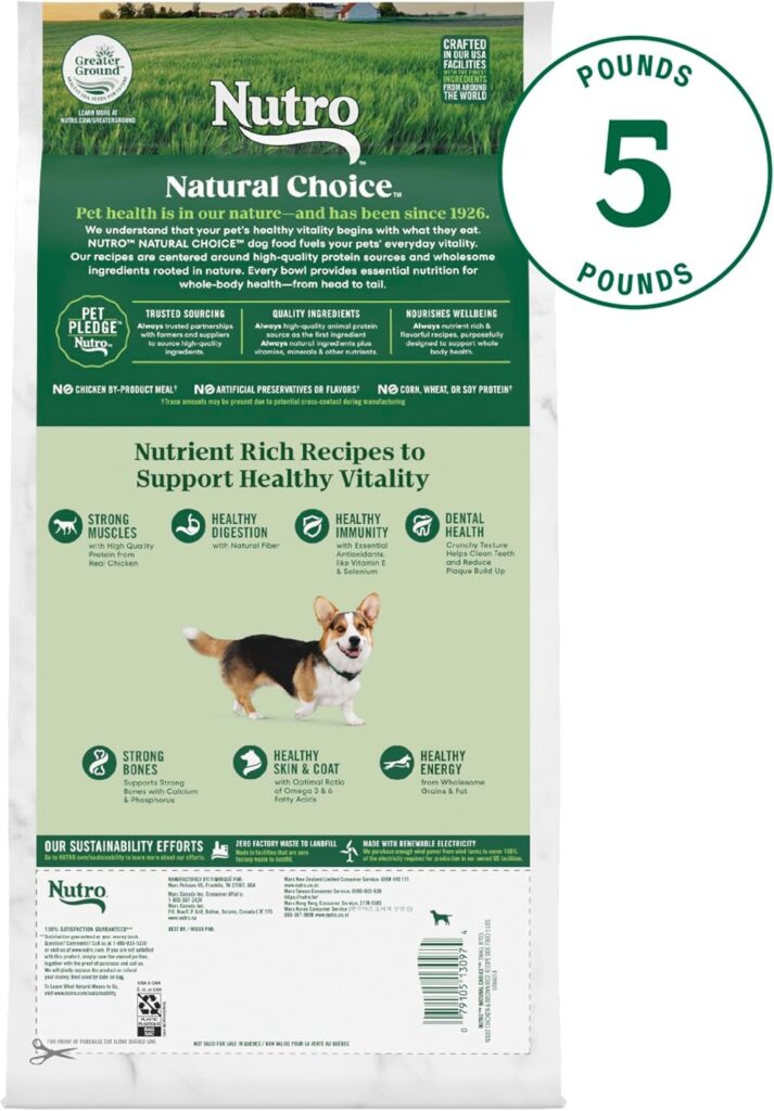 NUTRO NATURAL CHOICE Small Bites Adult Dry Dog Food, Lamb Brown Rice Recipe Dog Kibble, 5 lb. Bag NUTRO NATURAL CHOICE Small Bites Adult Dry Dog Food, Lamb Brown Rice Recipe Dog Kibble, 5 lb. Bag