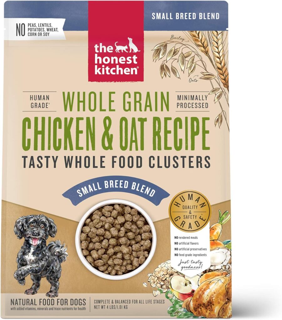 The Honest Kitchen Whole Food Clusters Small Breed Whole Grain Chicken Dry Dog Food, 4 lb Bag The Honest Kitchen Whole Food Clusters Small Breed Whole Grain Chicken Dry Dog Food, 4 lb Bag