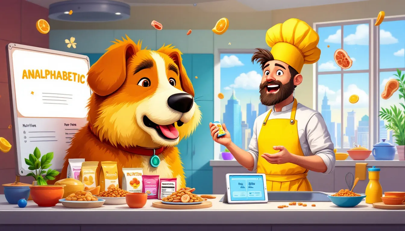 Analysis of ingredients in dog food.