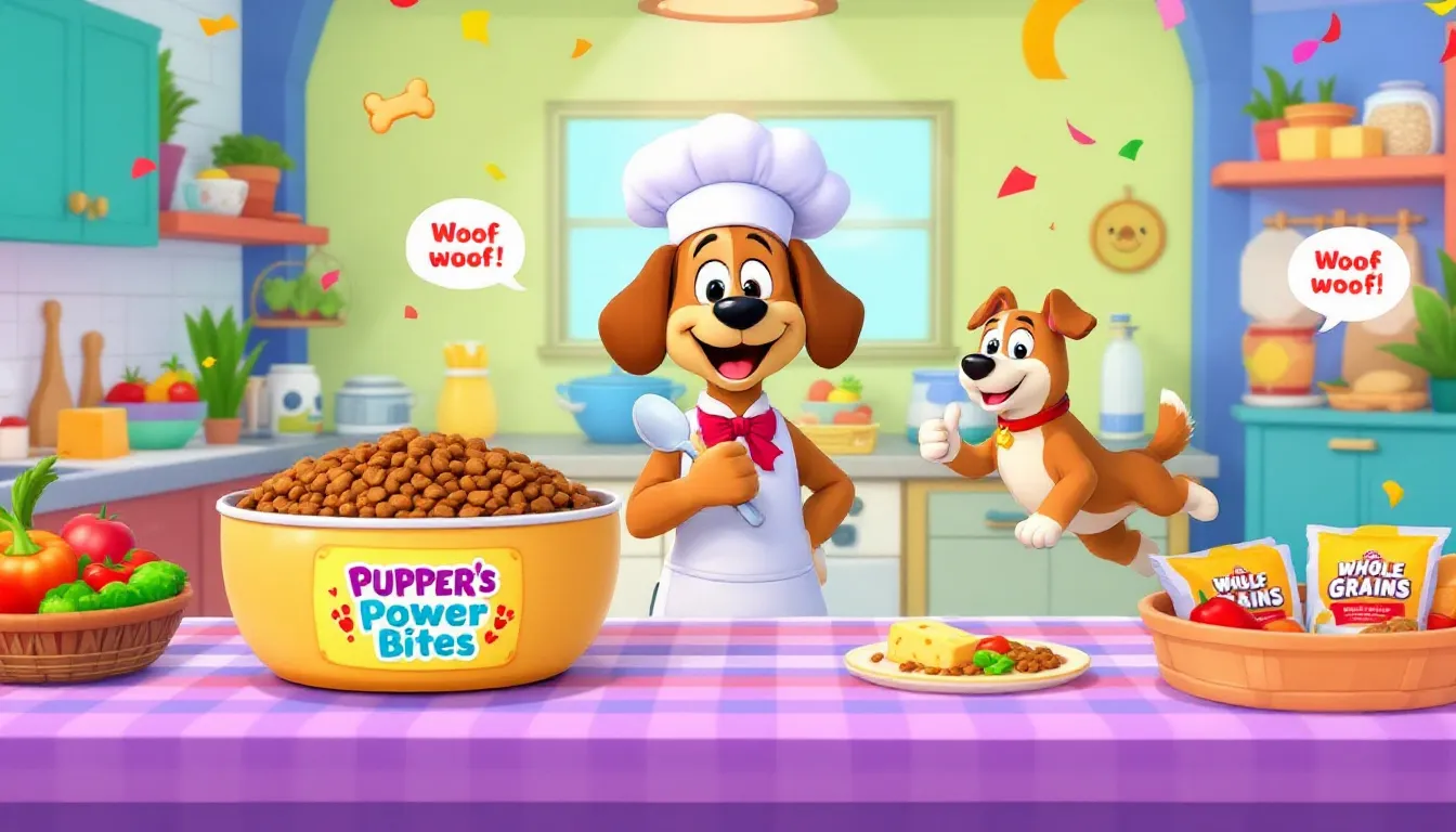 Health benefits of dog food for adult dogs.