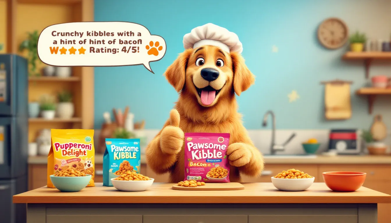 Comparison of different dog food brands.